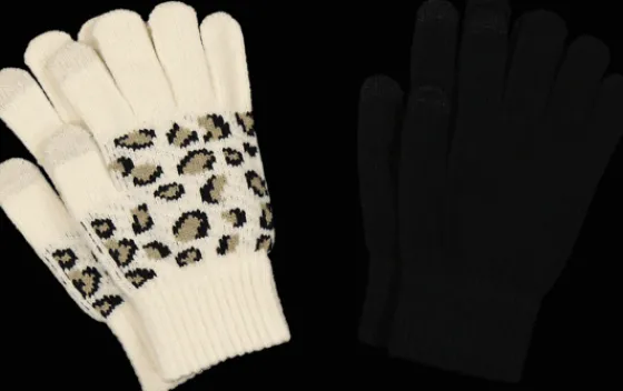 Everest Outdoor Handskar & Vantar | Handskar & Vantar<J 2-pack Touch Glove CHEETAH / BLACK