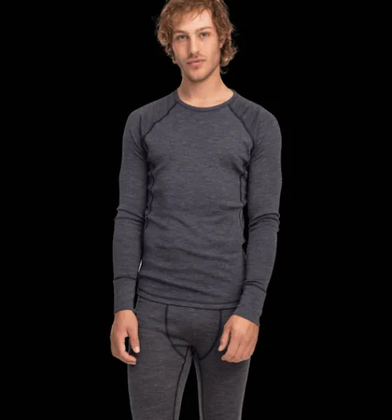 Everest Outdoor Tröjor & T-Shirts<M Wool Uw Sht 2 GREY MELANGE