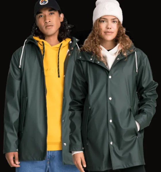 Everest Outdoor Regnjackor | Tunna Jackor<U Rain Coat 2 DARK GREEN