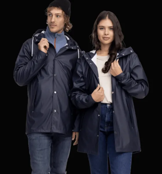 Everest Outdoor Regnjackor | Tunna Jackor<U Rain Coat 2 NAVY