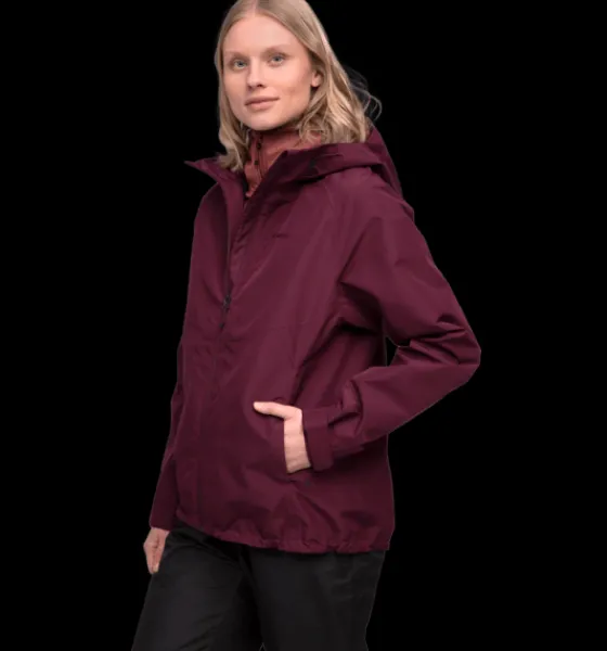 Everest Outdoor Regnjackor | Tunna jackor<W Allround Jacket 2 DARK RED