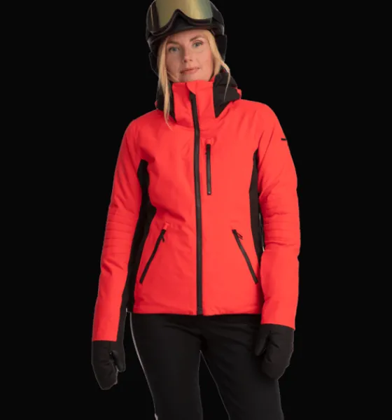 Everest Outdoor Skidjackor | Varma jackor<W Luna Jacket FIERY RED/BLACK