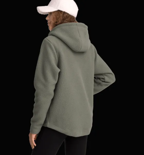 Everest Outdoor Tröjor & T-Shirts | Tröjor<W Pile Hoodie KHAKI GREY