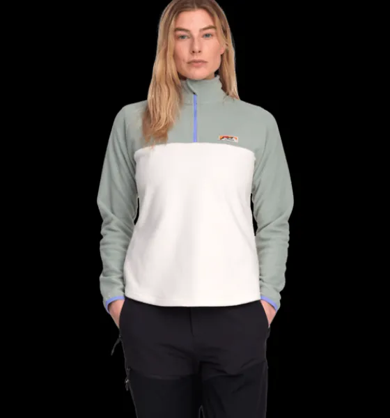 Everest Outdoor Tröjor & T-Shirts | Tröjor<W Quarter Zip WHITE/GREEN