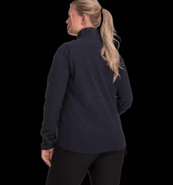 Everest Outdoor Tröjor & T-Shirts | Tröjor<W Zip Fleece Jacket NAVY MELANGE